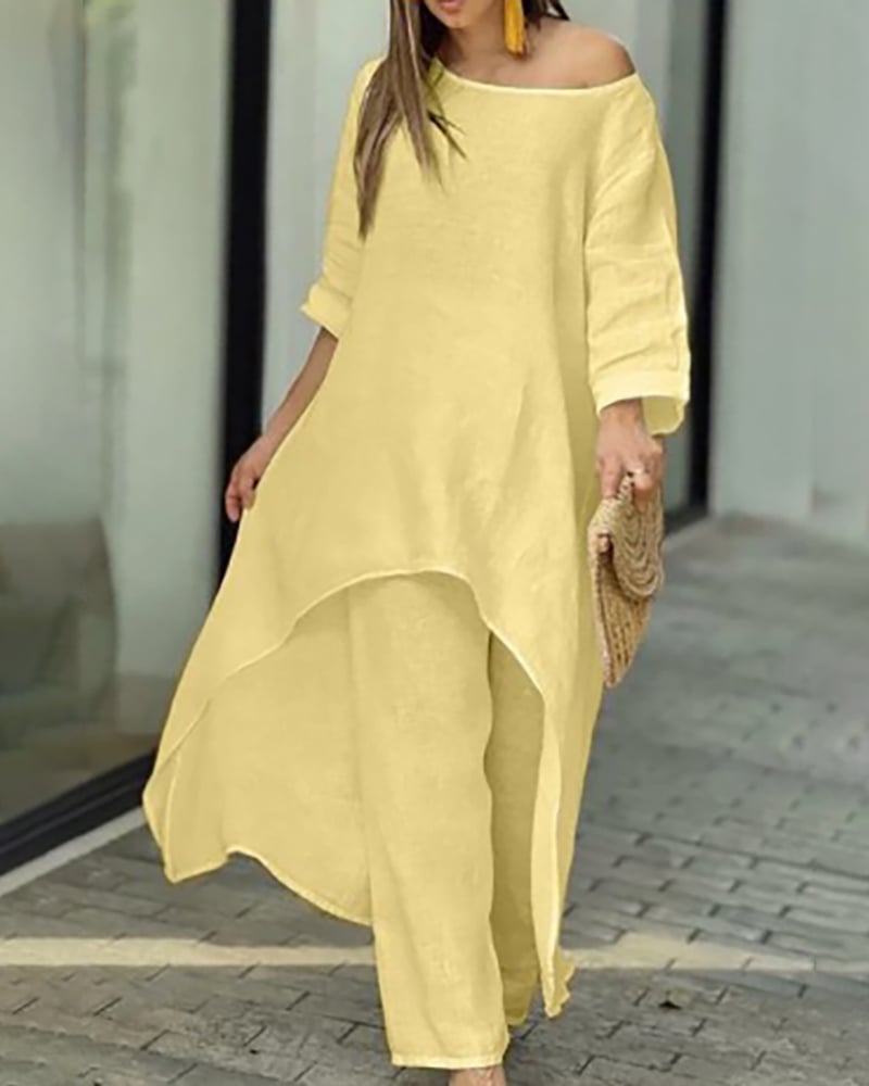 Clarisse - Ensemble Décontracté en Lin pour Femme