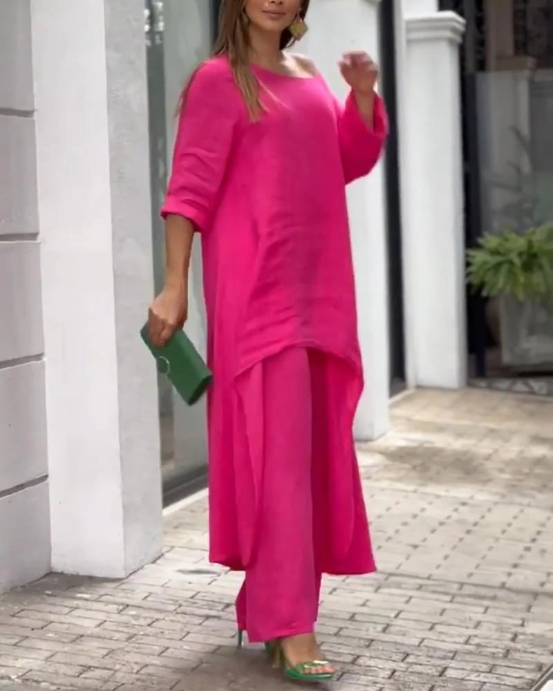 Clarisse - Ensemble Décontracté en Lin pour Femme