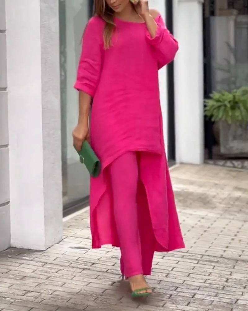 Clarisse - Ensemble Décontracté en Lin pour Femme