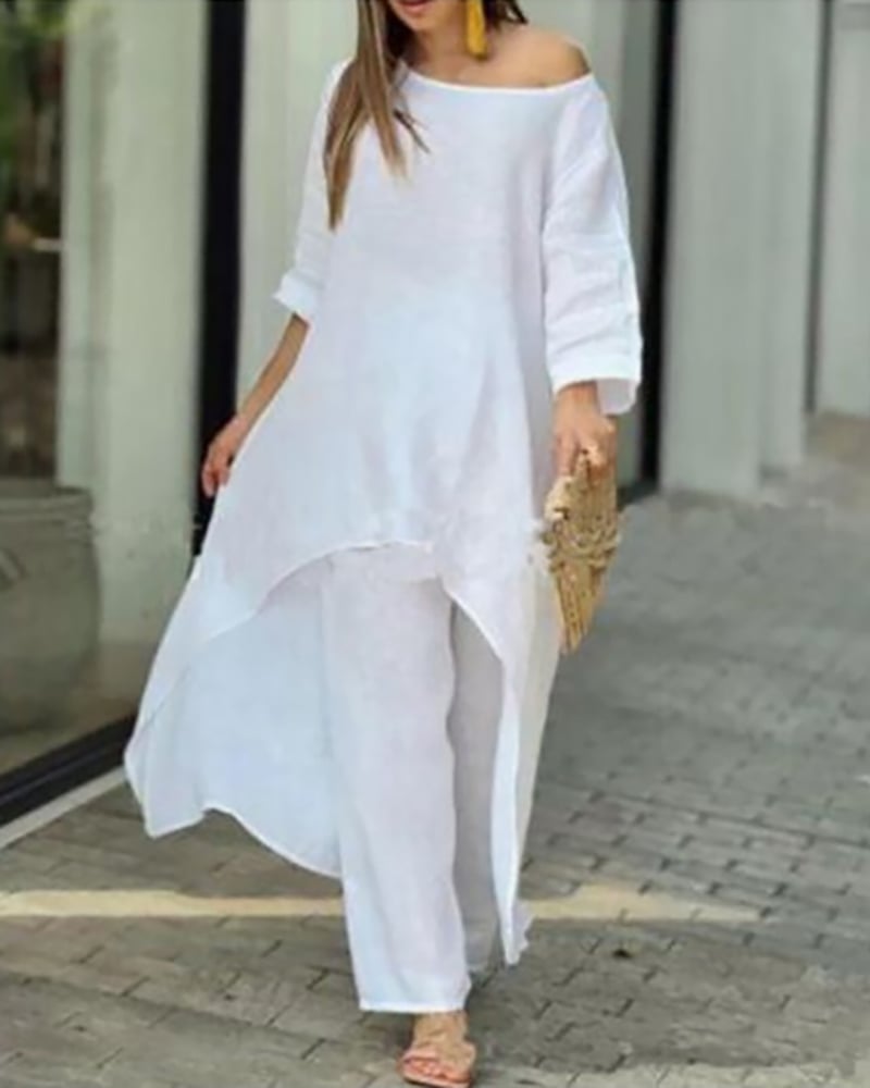 Clarisse - Ensemble Décontracté en Lin pour Femme