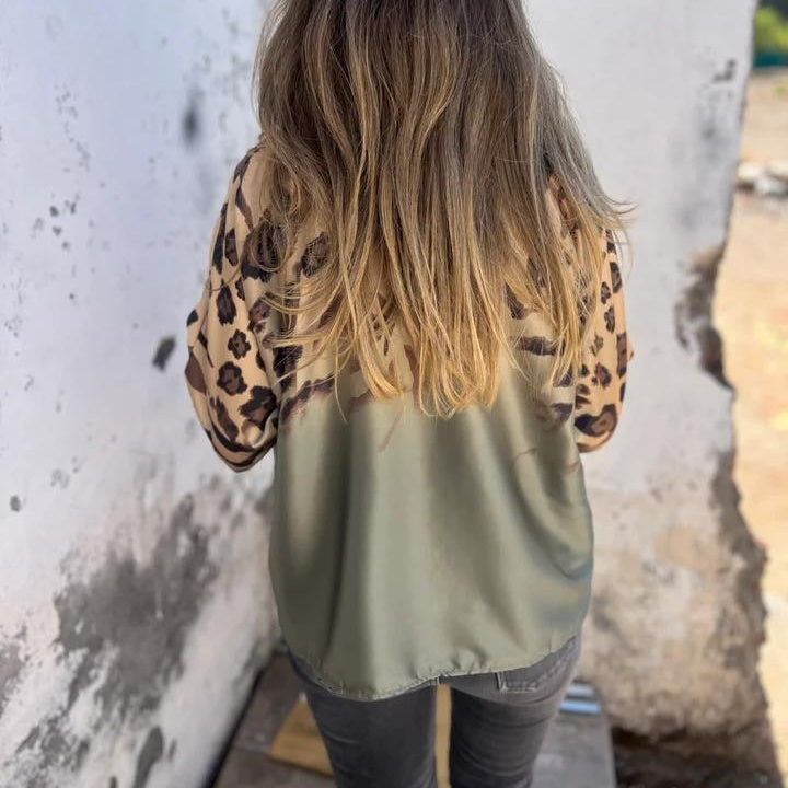 Marthe™ - Women's Leopard Button-Down Shirt