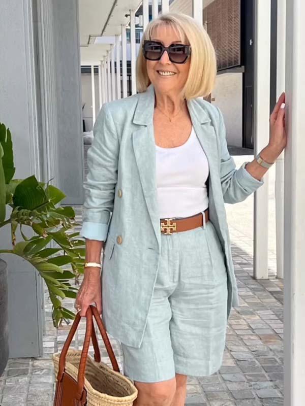 Bianca - Ensemble Chic avec Veste Fleurie et Short