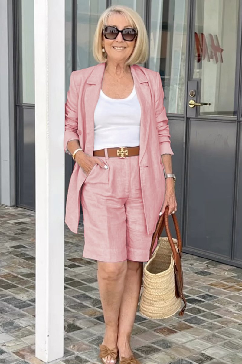 Bianca - Ensemble Chic avec Veste Fleurie et Short