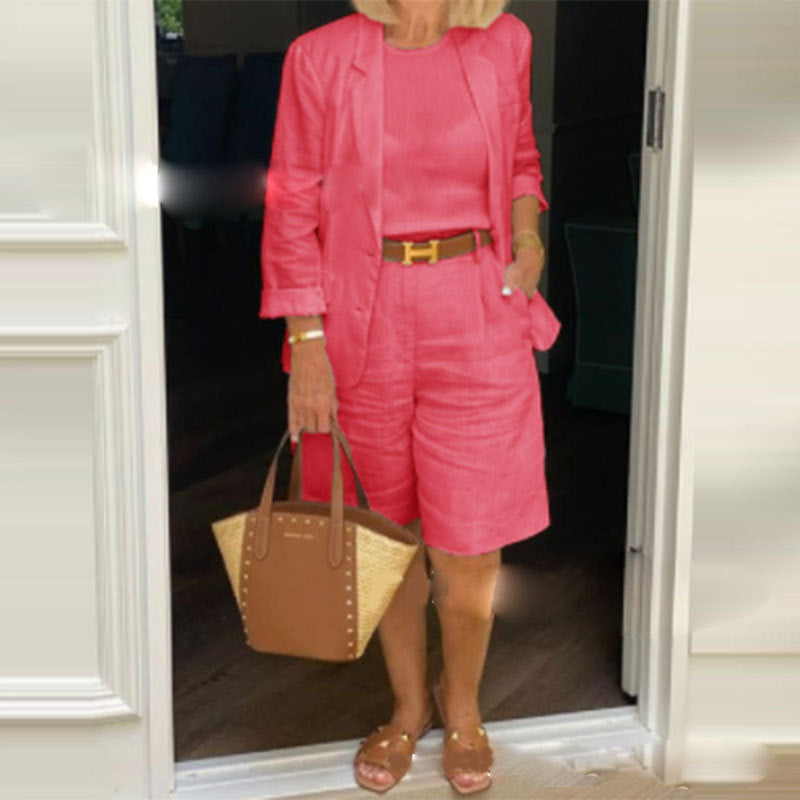 Bianca - Ensemble Chic avec Veste Fleurie et Short