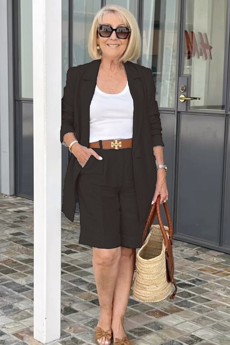 Bianca - Ensemble Chic avec Veste Fleurie et Short