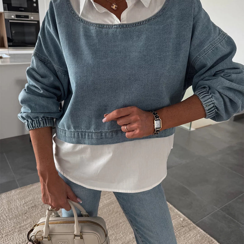 Jaselle - Women's Modern Denim Set