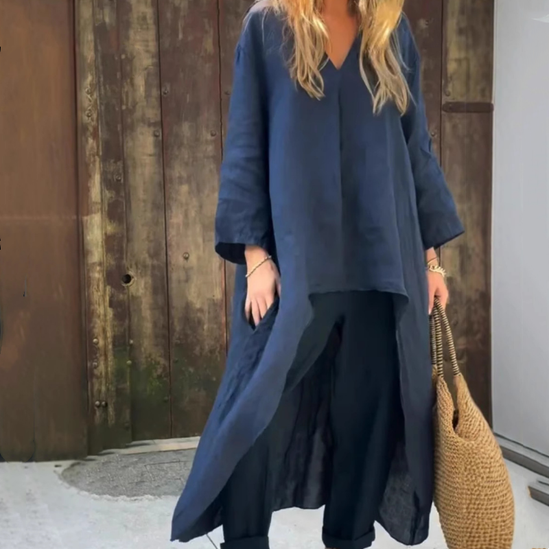 Perrine - Ensemble 2 Pièces à Poches et Col V