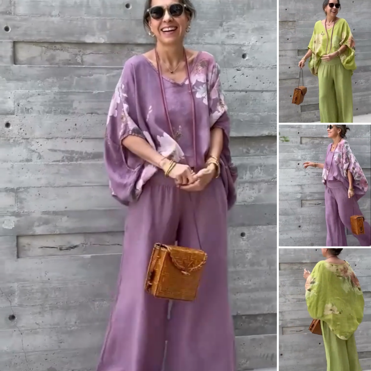 Régine™ - Loose Printed Chiffon 2-Piece Set