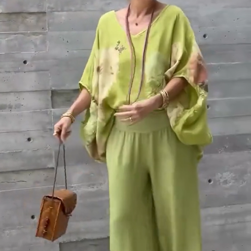 Régine™ - Loose Printed Chiffon 2-Piece Set