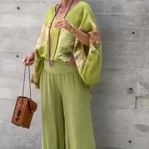Régine™ - Loose Printed Chiffon 2-Piece Set