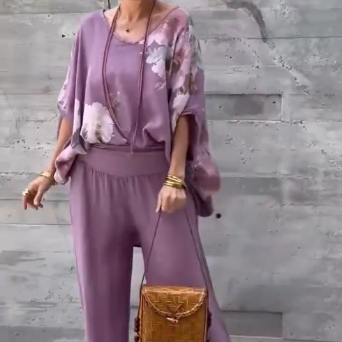Régine™ - Loose Printed Chiffon 2-Piece Set
