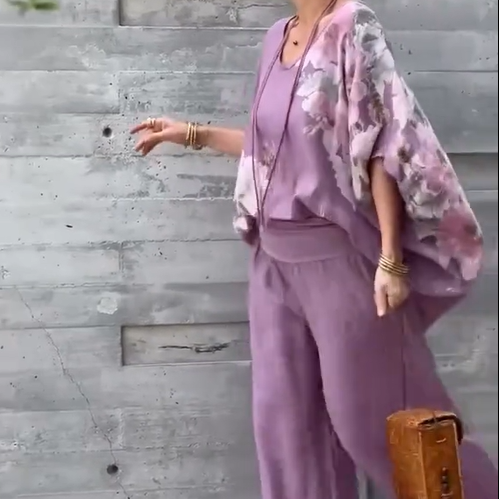 Régine™ - Loose Printed Chiffon 2-Piece Set
