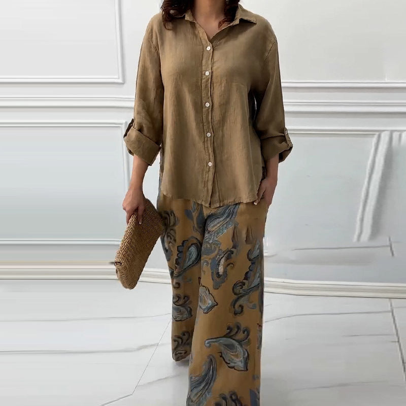 Penelope - Ensemble Deux Pièces Cardigan et Pantalon Taille Haute
