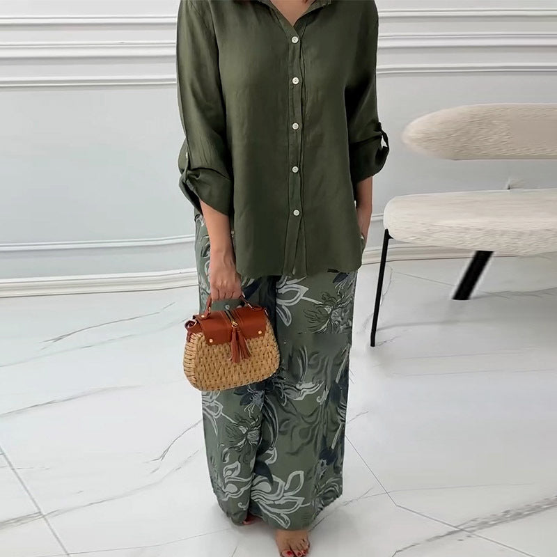 Penelope - Ensemble Deux Pièces Cardigan et Pantalon Taille Haute