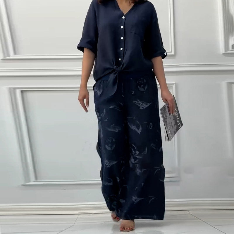 Penelope - Ensemble Deux Pièces Cardigan et Pantalon Taille Haute