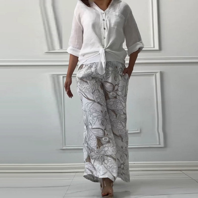 Penelope - Ensemble Deux Pièces Cardigan et Pantalon Taille Haute