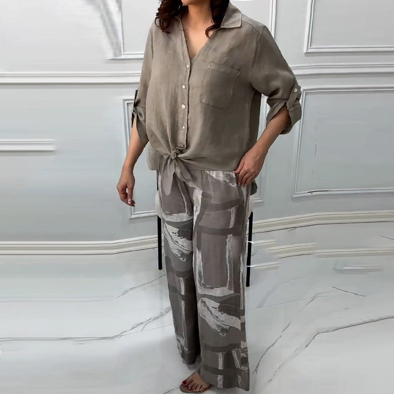 Penelope - Ensemble Deux Pièces Cardigan et Pantalon Taille Haute