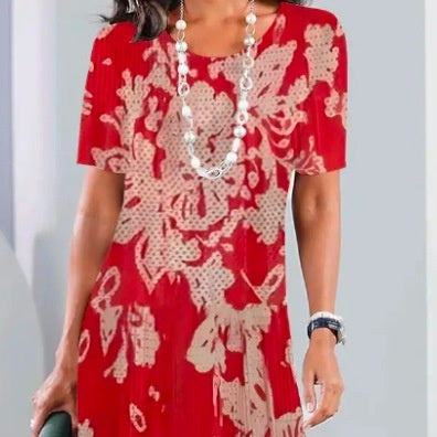 Dalia™ - Robe Plissée Femme avec Blocs de Couleurs