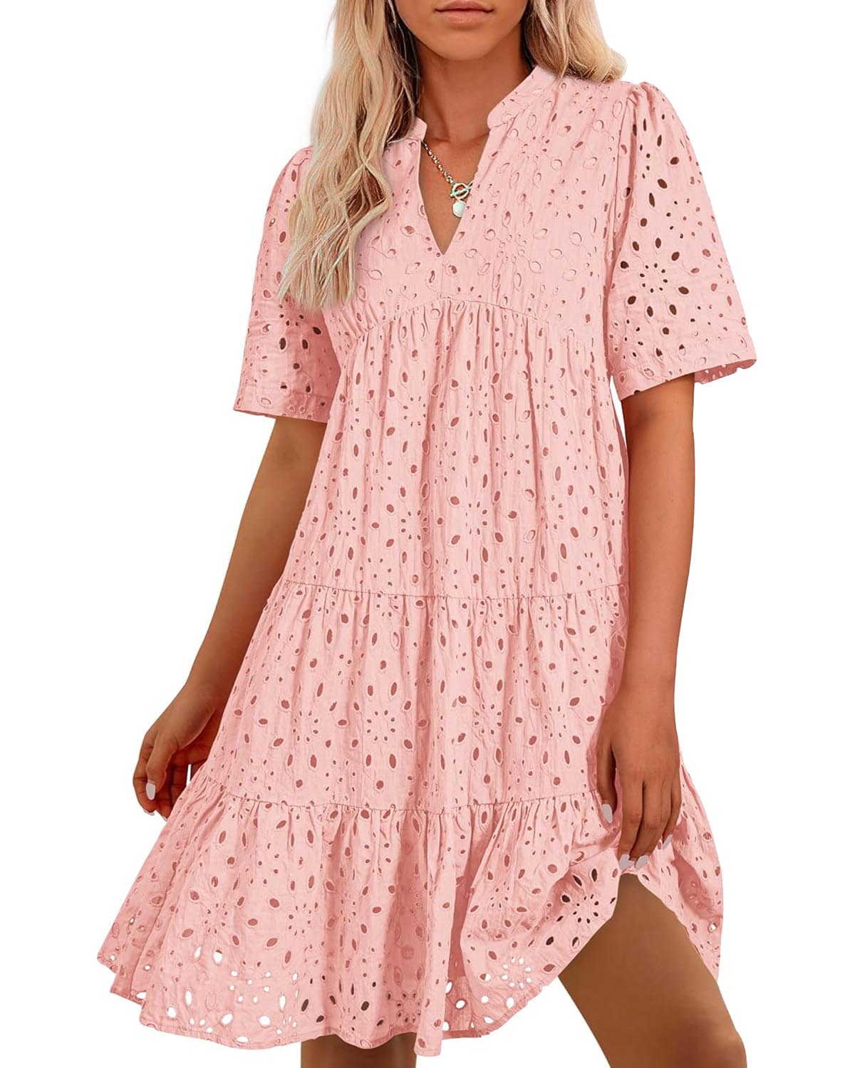 Sana - A-Line Dress with Lace Cutout