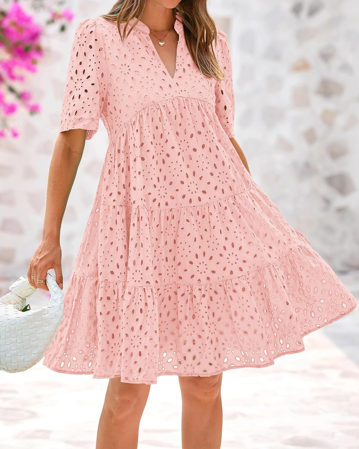 Sana - A-Line Dress with Lace Cutout
