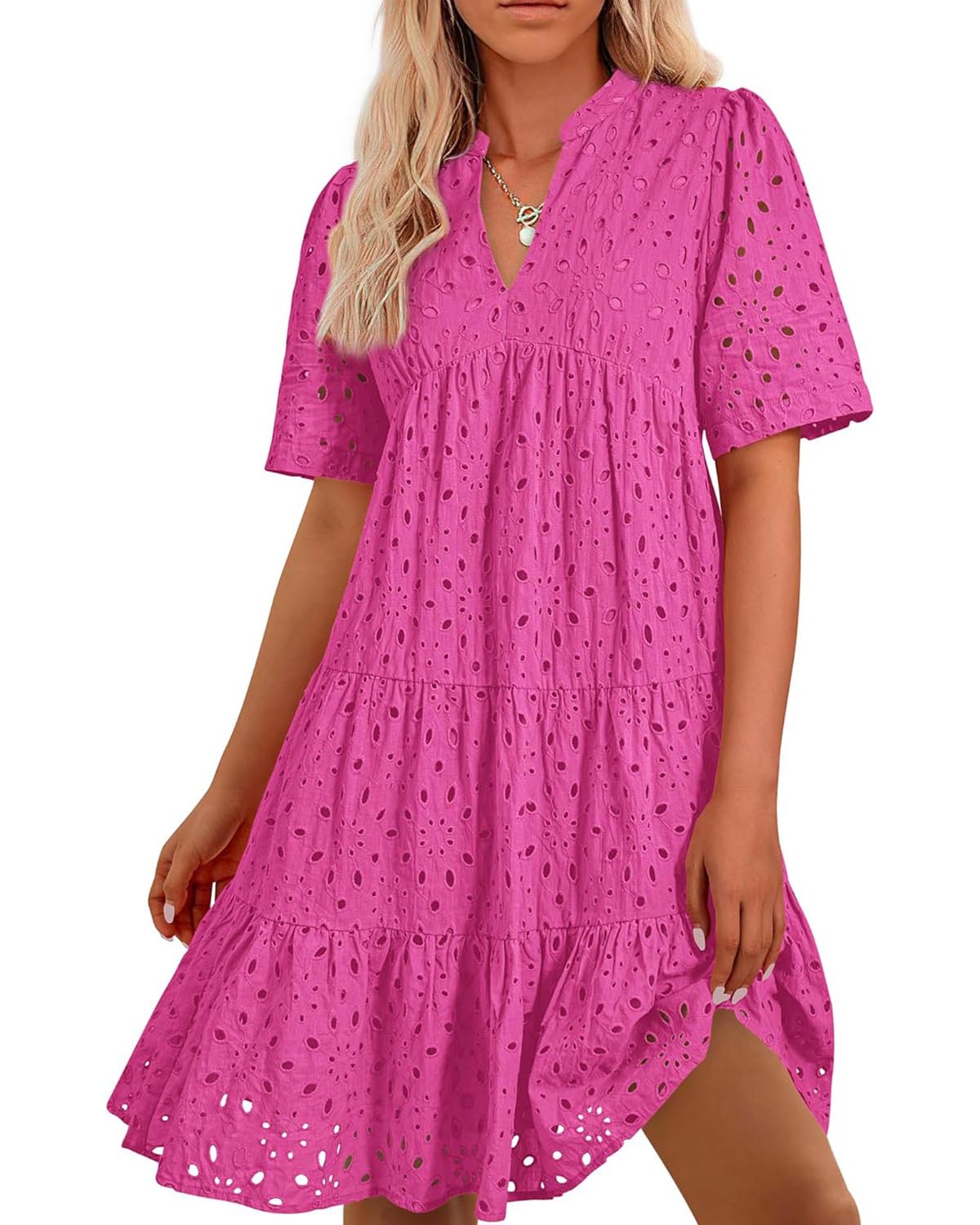 Sana - A-Line Dress with Lace Cutout