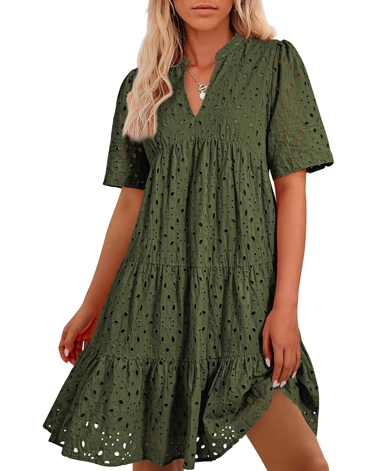 Sana - A-Line Dress with Lace Cutout