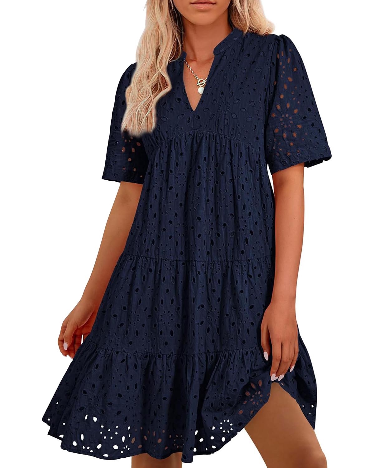 Sana - A-Line Dress with Lace Cutout