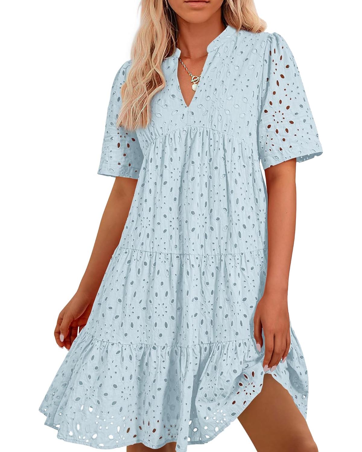 Sana - A-Line Dress with Lace Cutout