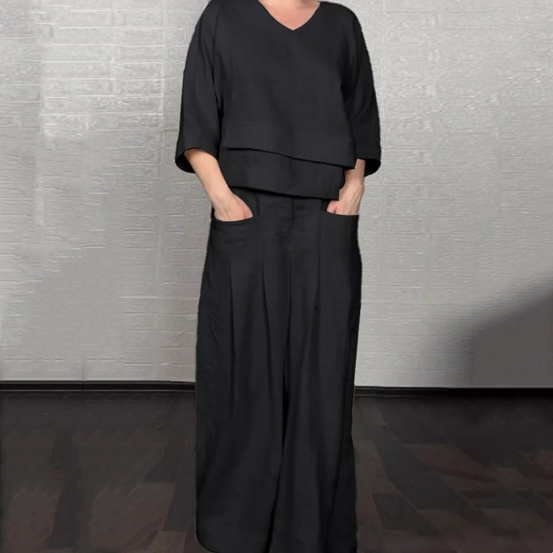 Ilyara - Women's Casual Cotton Linen Set