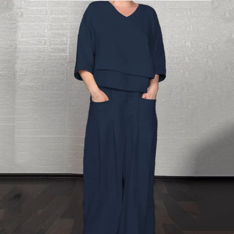 Ilyara - Women's Casual Cotton Linen Set