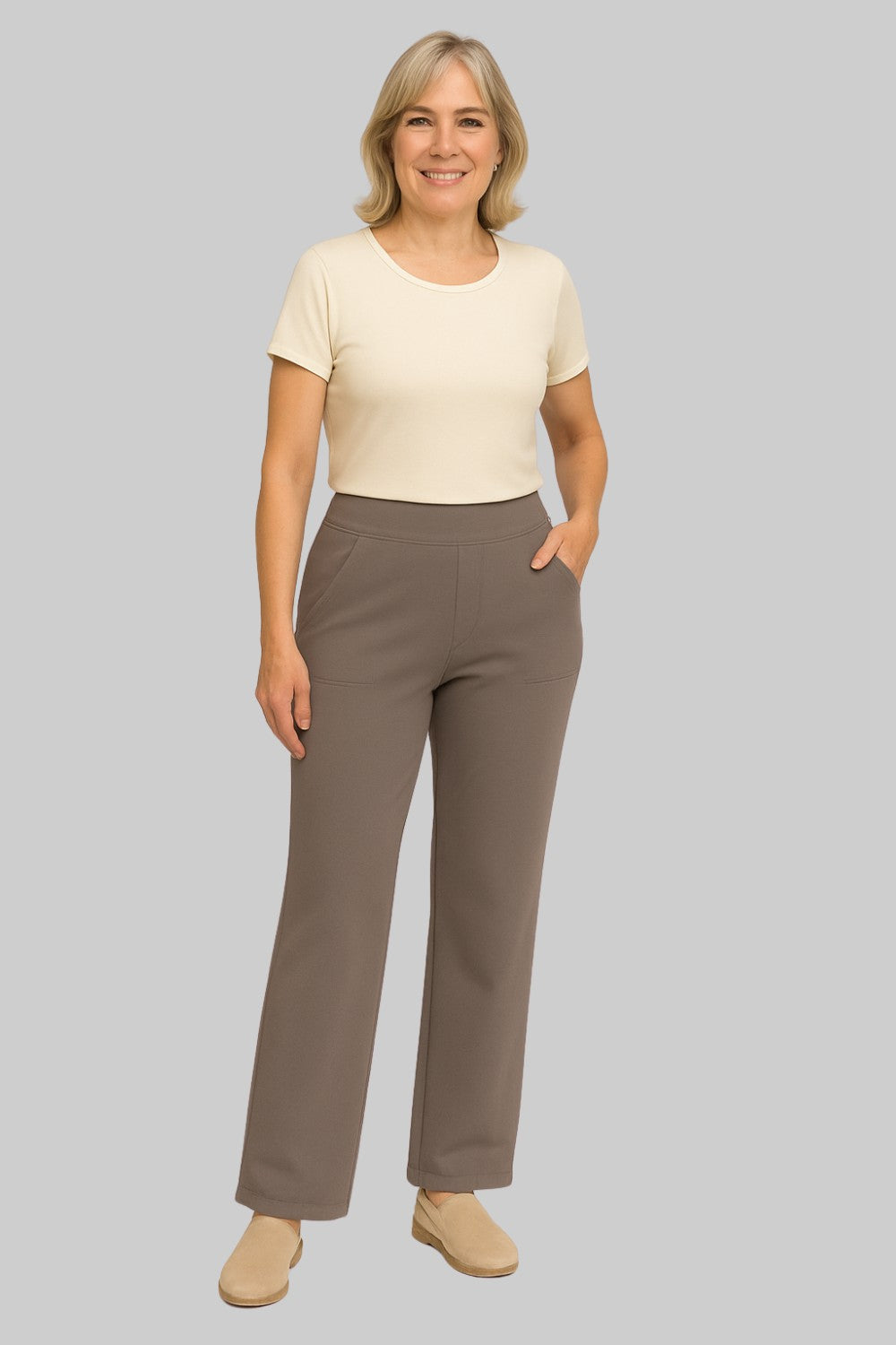 Averisse - Pantalon Stretch Doux Et Confortable Pour Femme (Un acheté = un offert)