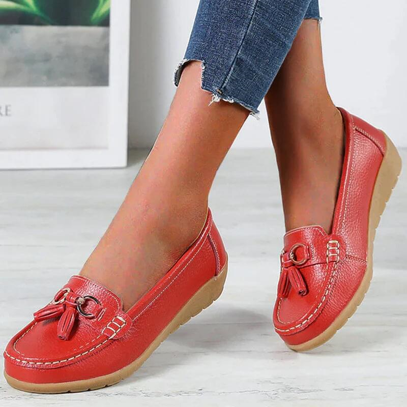 Heliora™ - Orthopedic Comfort Leather Moccasins – Natural Elegance in Every Step 
