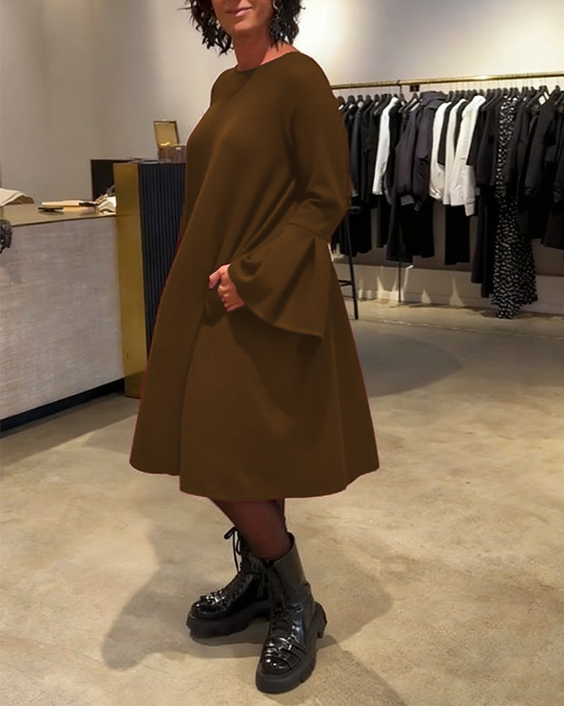 Jovalinne - Robe Décontractée À Manches Évasées