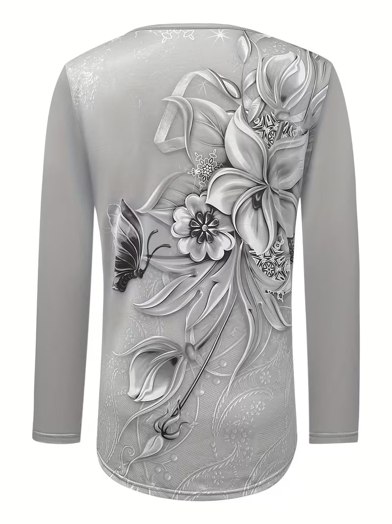 Faylorisse - Fashionable Floral Print Top