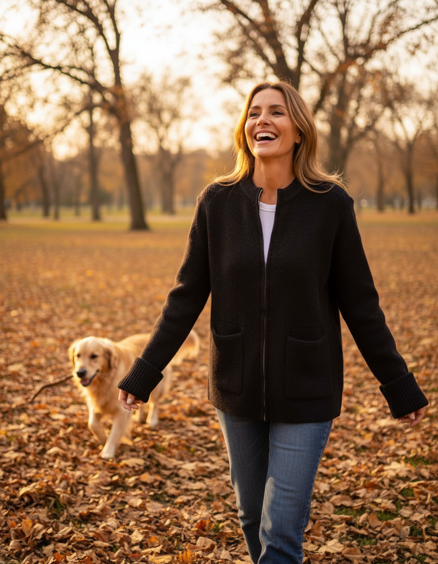 Faylora - Gilet Décontracté En Tricot Léger Pour L’Automne