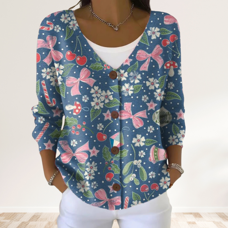 Eliavelle - Pull Hiver Doux avec Col en V Élégant