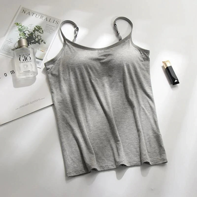 Noura™ - Camisole avec soutien-gorge intégré et coussin