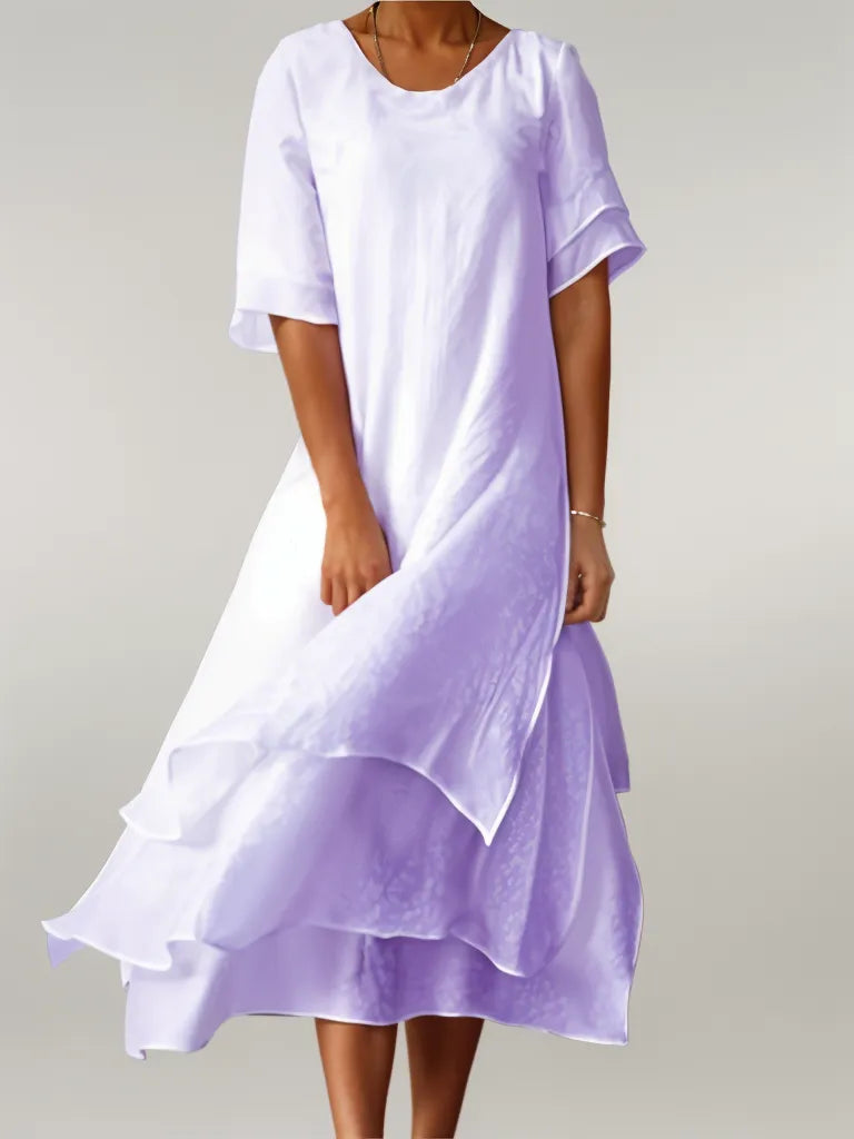 Lyana™ - Elegant Long Cotton Dress 