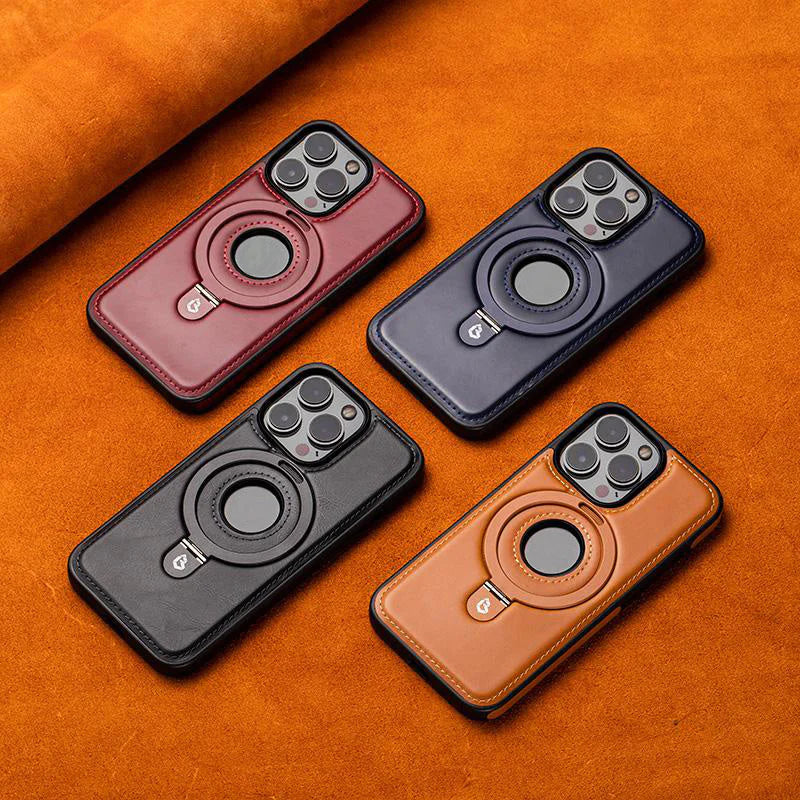 Jalira - Luxury Leather iPhone Case with Invisible Stand