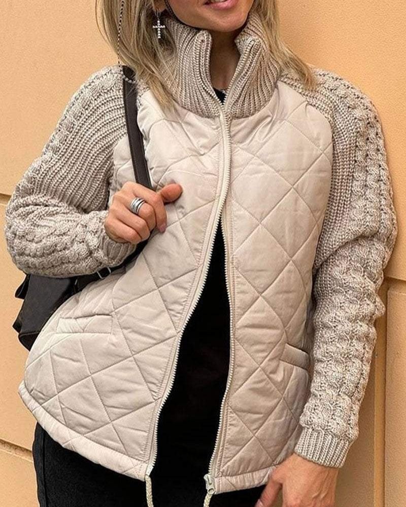 Bravina - Veste en Fleece Tricotée Décontractée