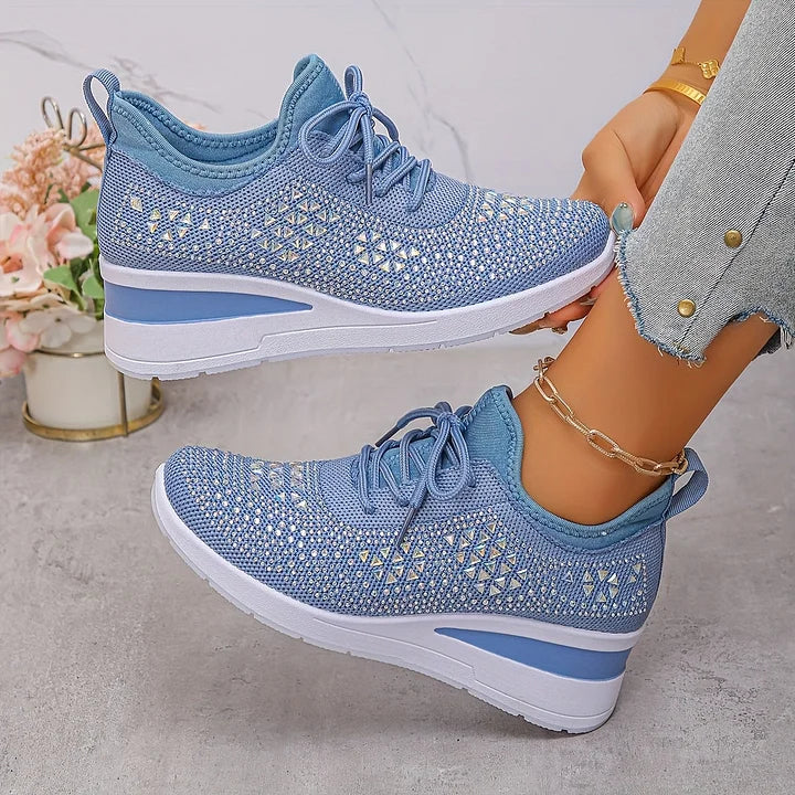 Giselle™ – Orthopedic sneakers with sparkling rhinestones