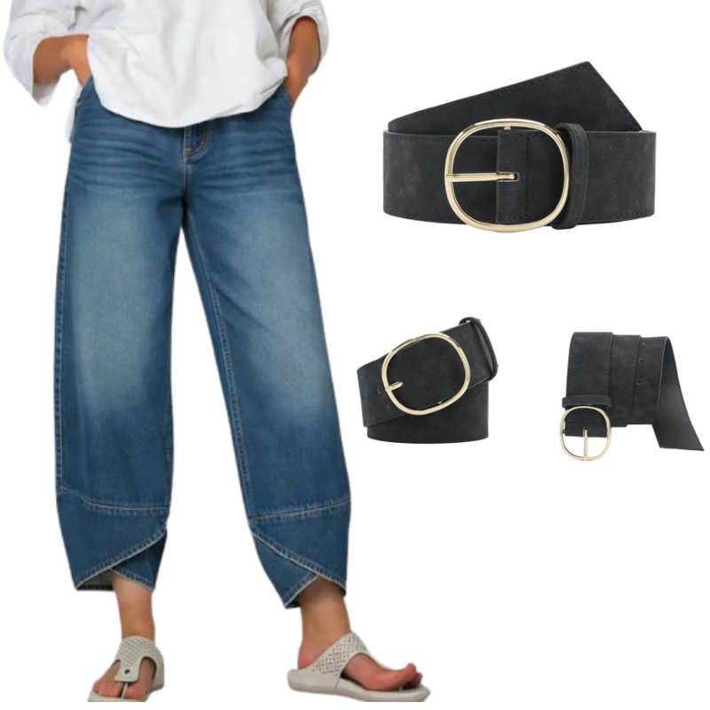 Havina - Women's Modern Wide-Leg Crossover Jeans 