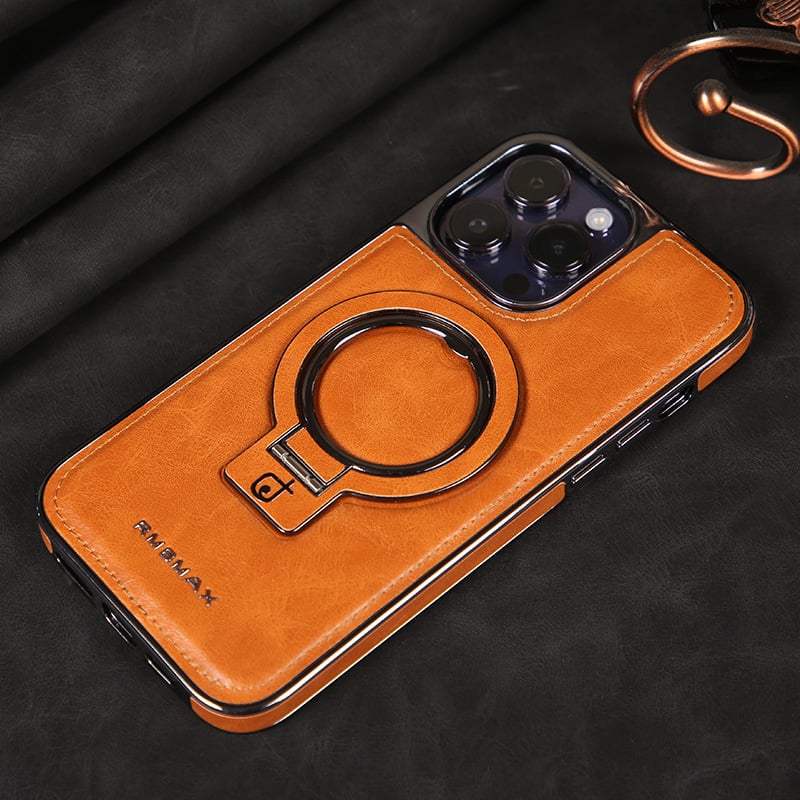 Jalira - Luxury Leather iPhone Case with Invisible Stand