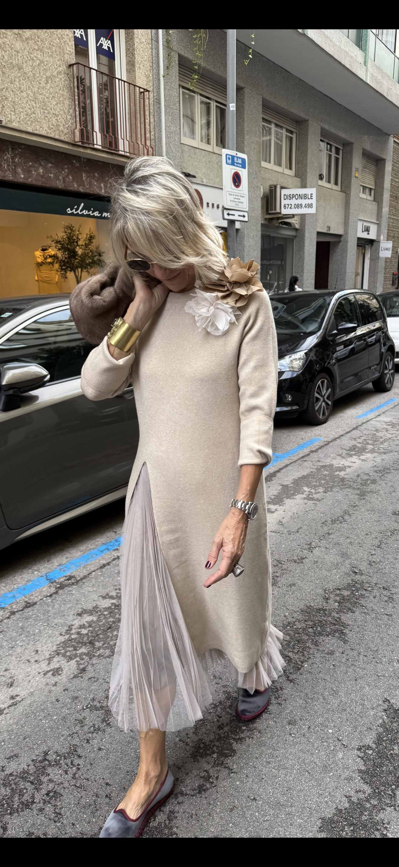 Gwenirra - Robe Tulle Tricotée Élégante