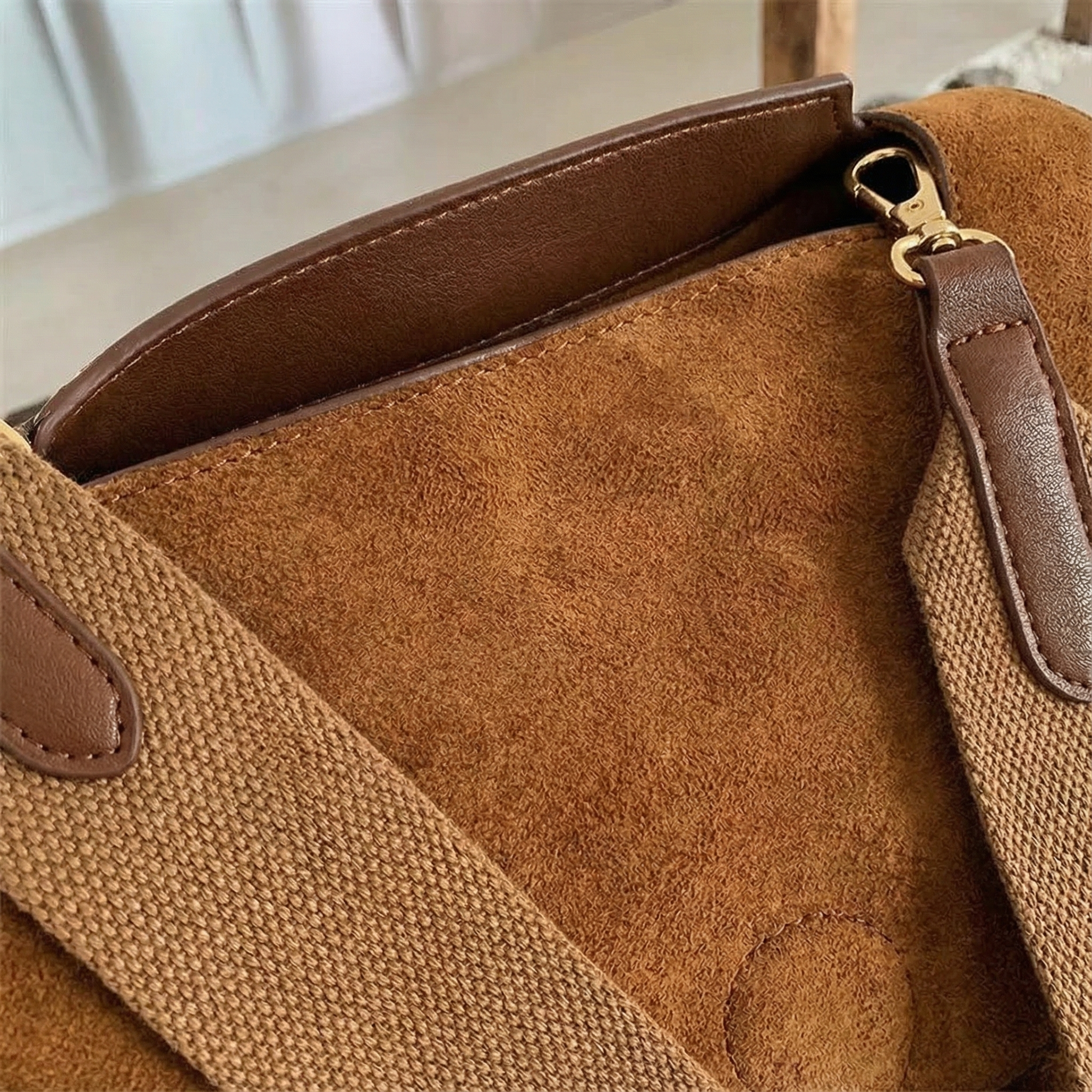 Kalinae - Vintage Suede Shoulder Bag 