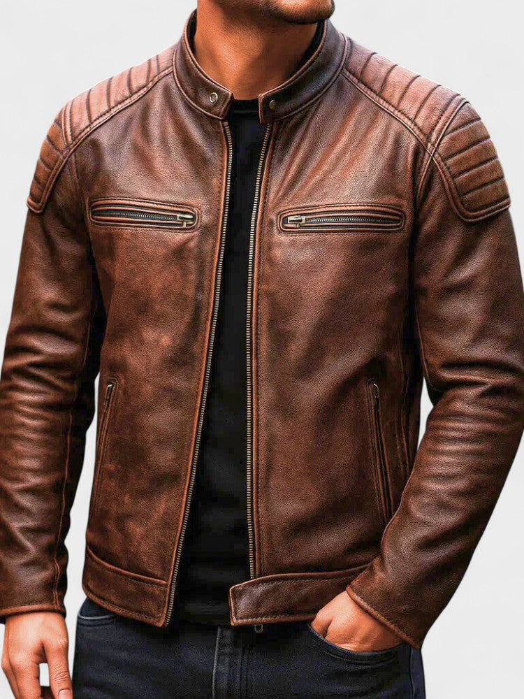 Xavier - Men's Vintage Leather Jacket 