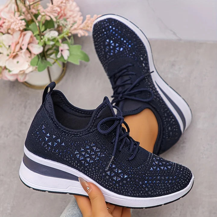 Giselle™ – Orthopedic sneakers with sparkling rhinestones