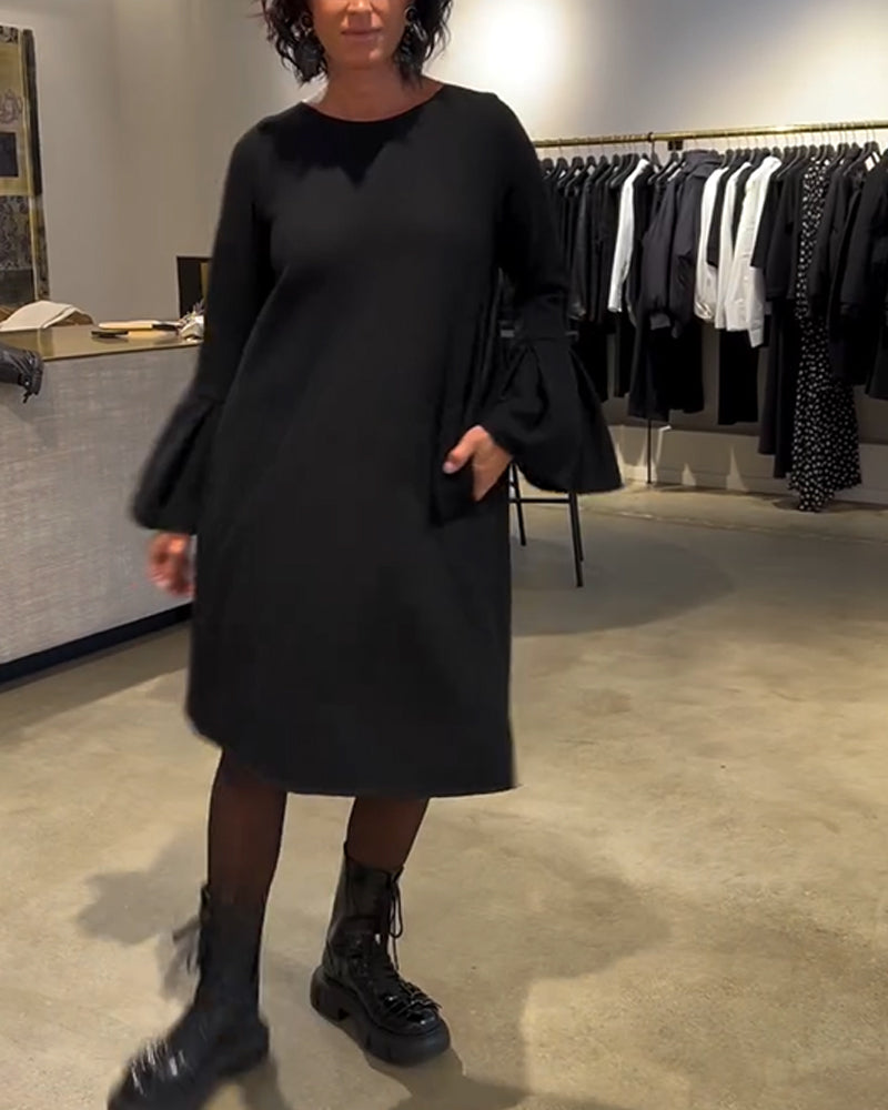 Jovalinne - Robe Décontractée À Manches Évasées