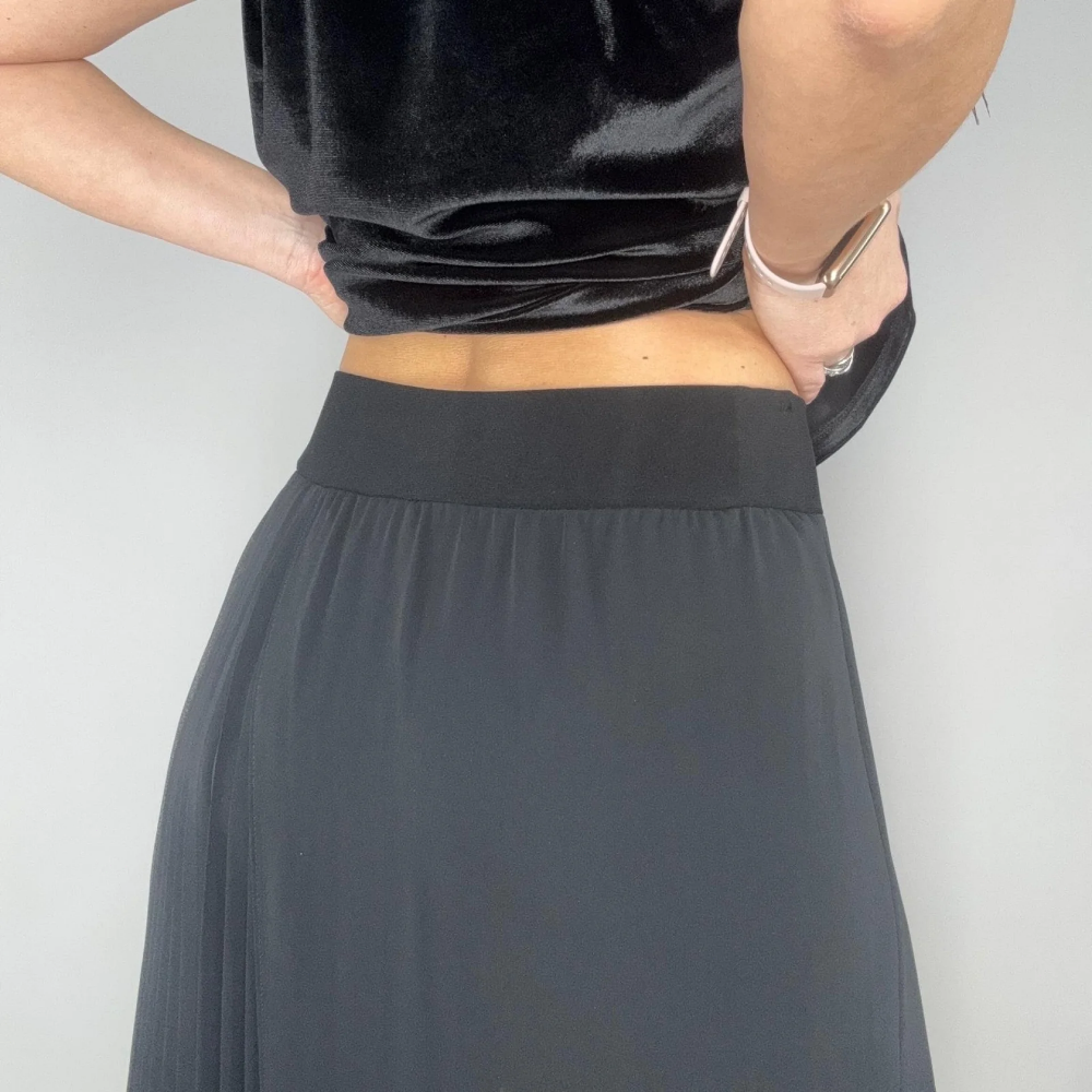 Helissavine - Pantalon Type Culotte Avec Couches Transparentes Et Plis