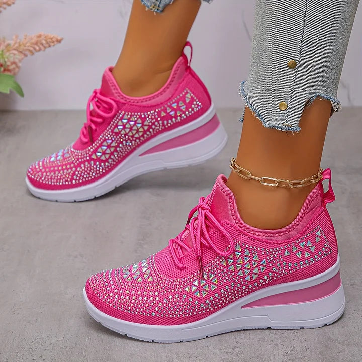 Giselle™ – Orthopedic sneakers with sparkling rhinestones